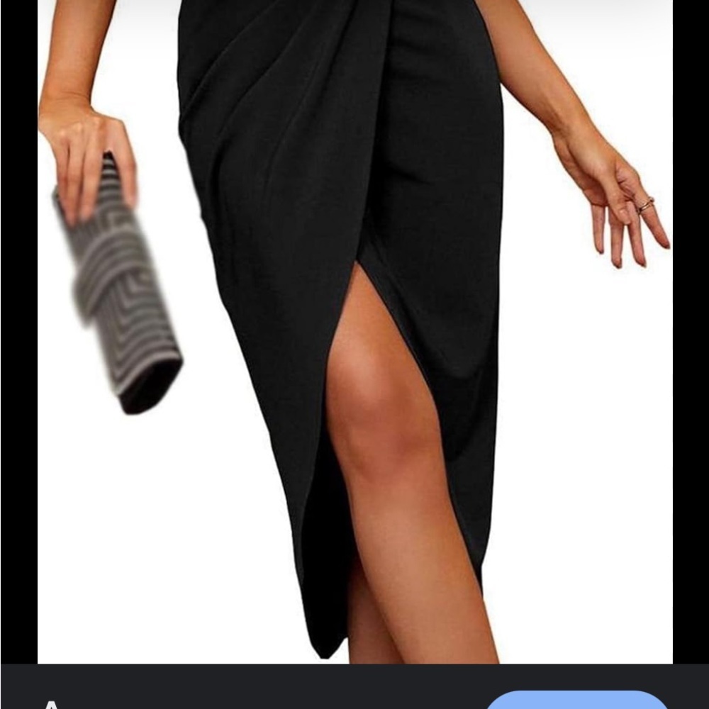50%offw❤️ Open Edit Twist Front Knot-Front Midi Skirt Stylish Classy NWT #66